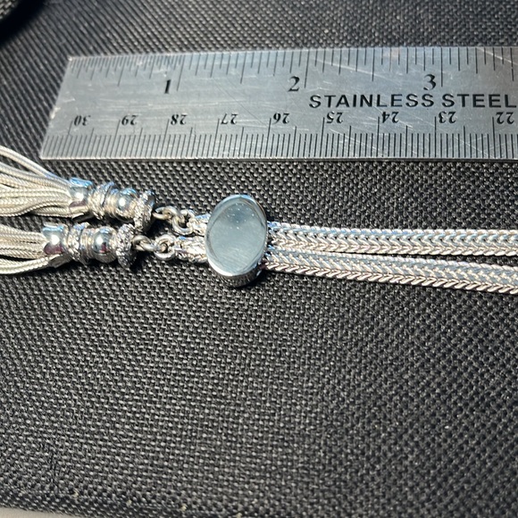 Vintage Monet Slider lariat necklace with bracelet and clip on earrings - Picture 7 of 8